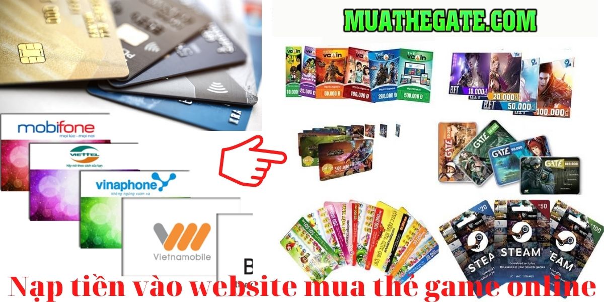 Nạp tiền vào website để mua thẻ game online